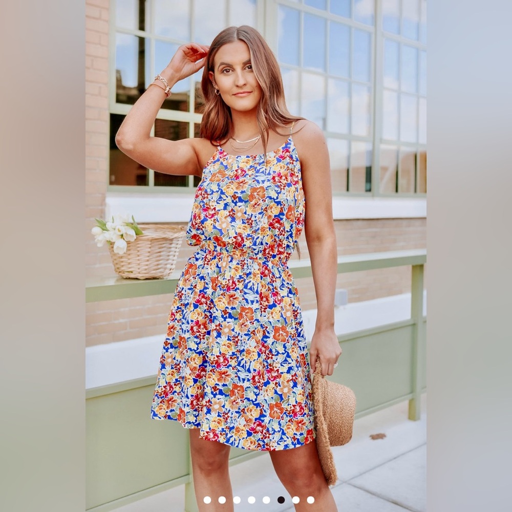 Island Blooms Watercolor Floral Dress